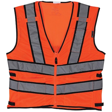 Lift Safety Hi-Vis Safety Vest 3XL Class 2 , Zipper AV2-10E3L
